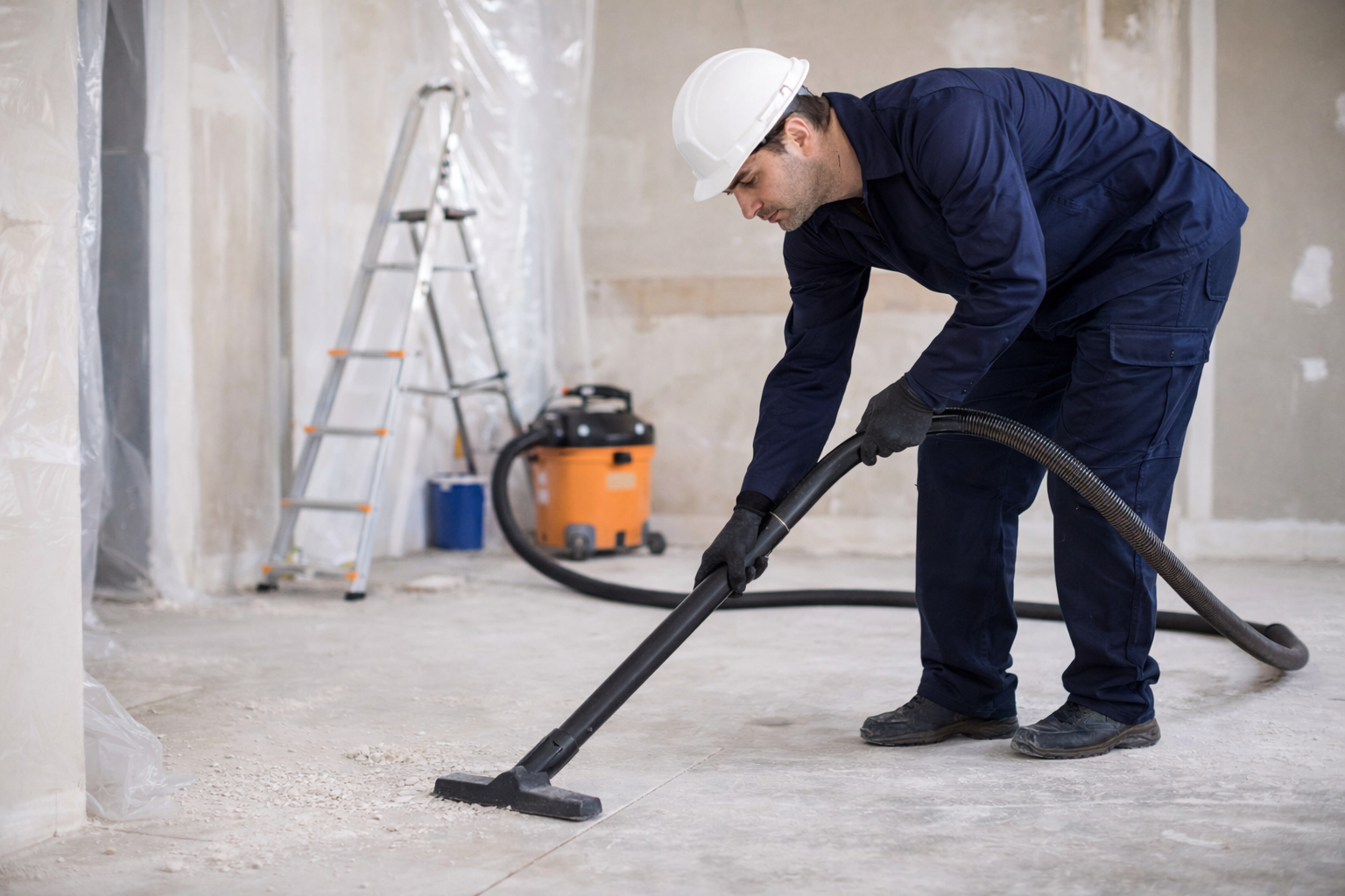 Cleaning up post-construction debris